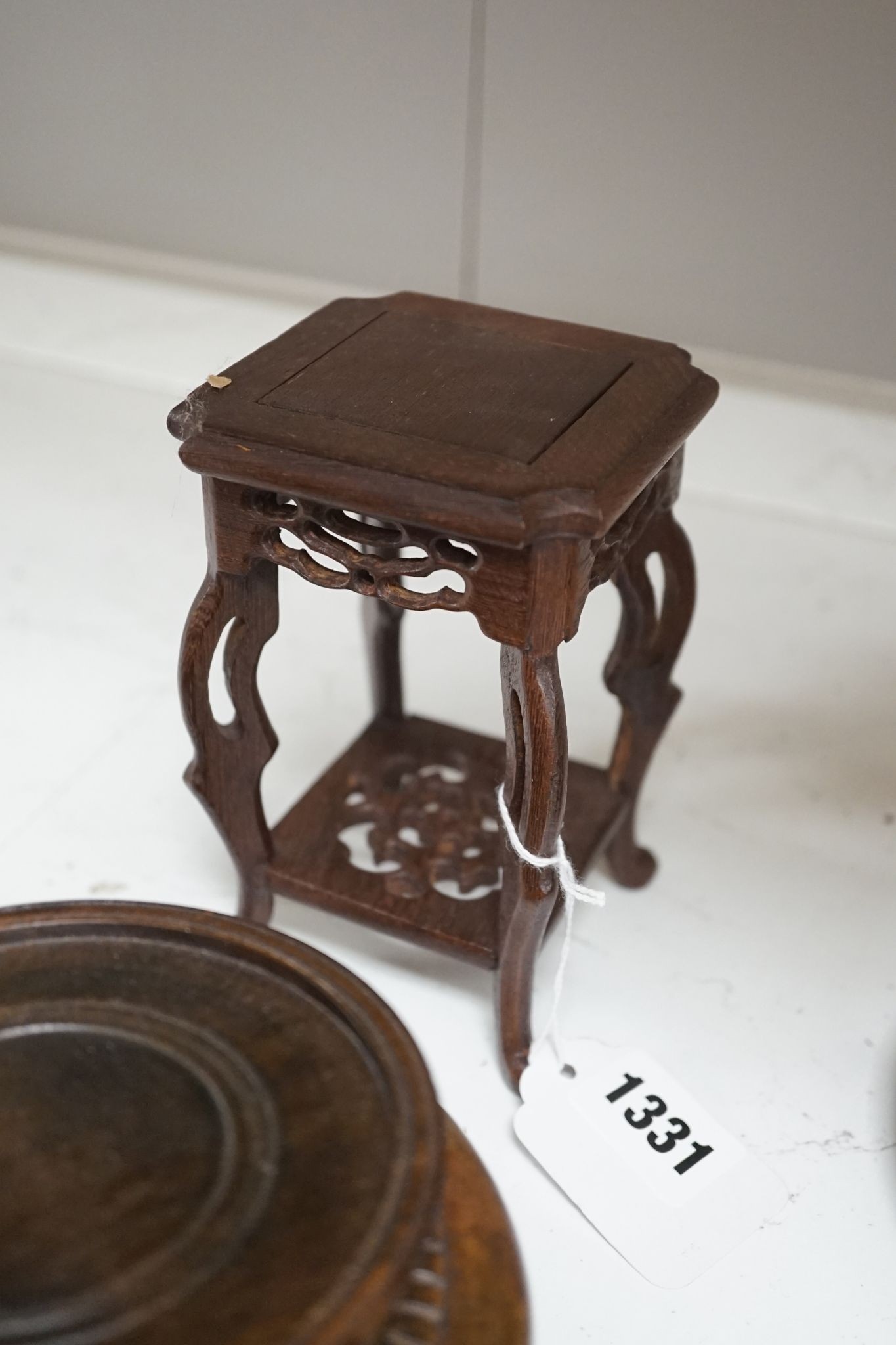 A group of 17 Chinese or Oriental hardwood stands